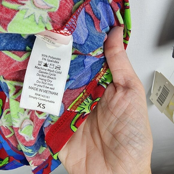 NWT Lularoe Disney Kermit Raglan Top XS - Picture 4 of 4